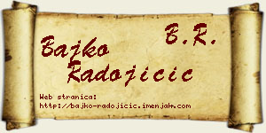 Bajko Radojičić vizit kartica
